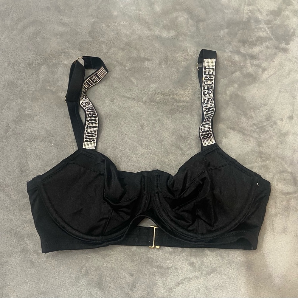 New! Victoria’s Secret Shine Strap Unlined Push Up Bikini Swim Top 4471 - Picture 3 of 11